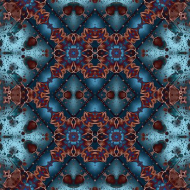 Kusursuz kaleydoskop deseni. Soyut doku. Yaratıcı ve kusursuz bir arkaplan