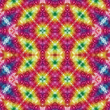 Kusursuz kaleydoskop deseni. Soyut doku. Yaratıcı ve kusursuz bir arkaplan