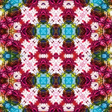 Kusursuz kaleydoskop deseni. Soyut doku. Yaratıcı ve kusursuz bir arkaplan