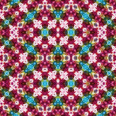 Kusursuz kaleydoskop deseni. Soyut doku. Yaratıcı ve kusursuz bir arkaplan