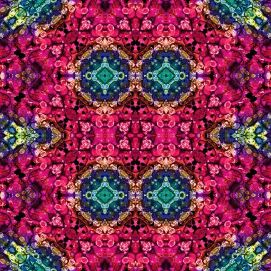 Kusursuz kaleydoskop deseni. Soyut doku. Yaratıcı ve kusursuz bir arkaplan