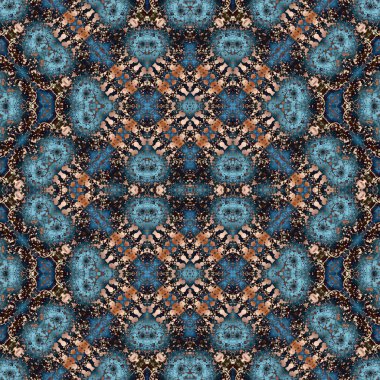 Kusursuz kaleydoskop deseni. Soyut doku. Yaratıcı ve kusursuz bir arkaplan