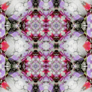 Kusursuz kaleydoskop deseni. Soyut doku. Yaratıcı ve kusursuz bir arkaplan