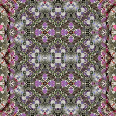 Kusursuz kaleydoskop deseni. Soyut doku. Yaratıcı ve kusursuz bir arkaplan