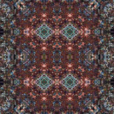 Kusursuz kaleydoskop deseni. Soyut doku. Yaratıcı ve kusursuz bir arkaplan