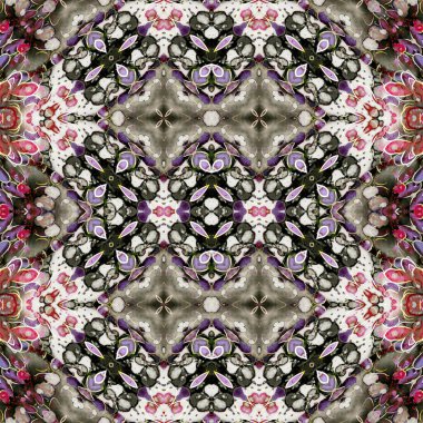 Kusursuz kaleydoskop deseni. Soyut doku. Yaratıcı ve kusursuz bir arkaplan