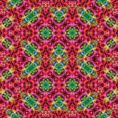 Kusursuz kaleydoskop deseni. Soyut doku. Yaratıcı ve kusursuz bir arkaplan