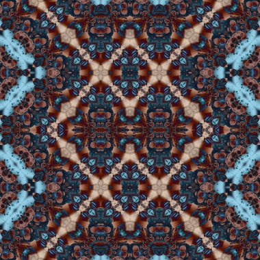 Kusursuz kaleydoskop deseni. Soyut doku. Yaratıcı ve kusursuz bir arkaplan