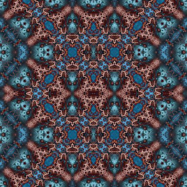 Kusursuz kaleydoskop deseni. Soyut doku. Yaratıcı ve kusursuz bir arkaplan