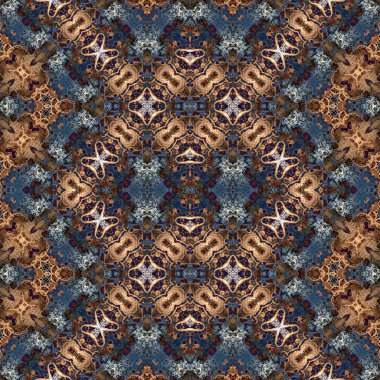 Kusursuz kaleydoskop deseni. Soyut doku. Yaratıcı ve kusursuz bir arkaplan