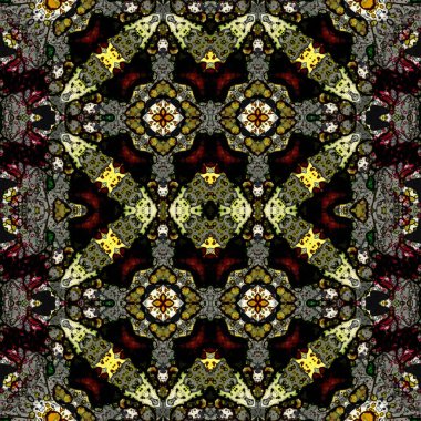 Kusursuz kaleydoskop deseni. Soyut doku. Yaratıcı ve kusursuz bir arkaplan