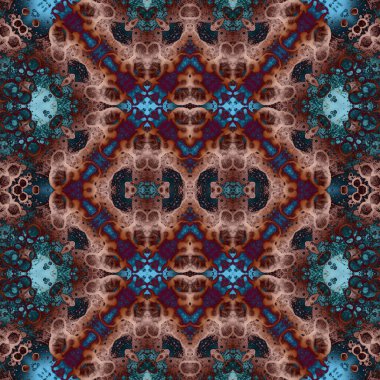 Kusursuz kaleydoskop deseni. Soyut doku. Yaratıcı ve kusursuz bir arkaplan