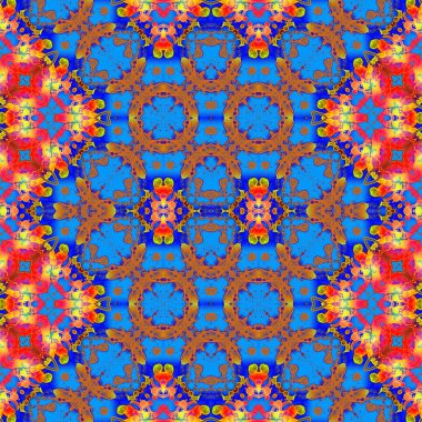 Kusursuz kaleydoskop deseni. Soyut doku. Yaratıcı ve kusursuz bir arkaplan