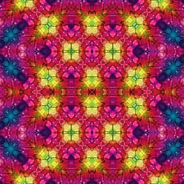 Kusursuz kaleydoskop deseni. Soyut doku. Yaratıcı ve kusursuz bir arkaplan