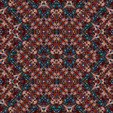 Kusursuz kaleydoskop deseni. Soyut doku. Yaratıcı ve kusursuz bir arkaplan