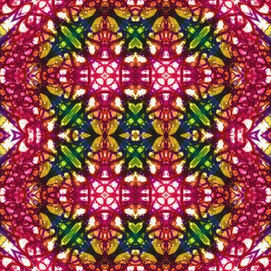 Geometrik şekil, kaleydoskop deseni, iç mekan, tekstil, süs eşyası, sanatsal, modern sanat, dokulu, modern desen, çağdaş, arka plan, tarz, konsept, dekor, dekorasyon, simetrik, kusursuz, parlak, güzel, efekt, simetri, mozaik, şekil