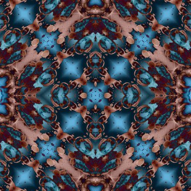 Kusursuz desenli soyut kare. Soyut arkaplan. Doku yaratıcı modern kaleydoskop