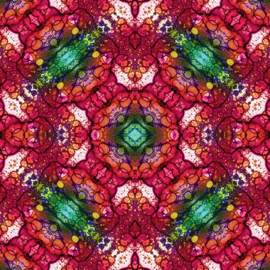 Kusursuz desenli soyut kare. Soyut arkaplan. Doku yaratıcı modern kaleydoskop