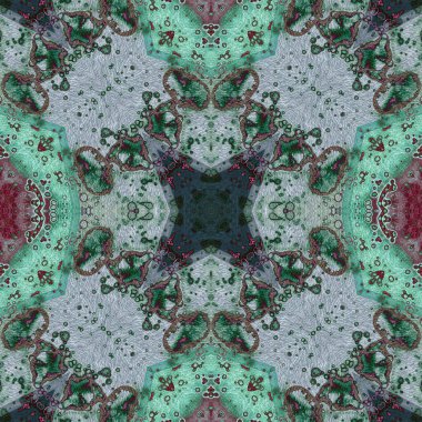 Kusursuz desenli soyut kare. Soyut arkaplan. Doku yaratıcı modern kaleydoskop