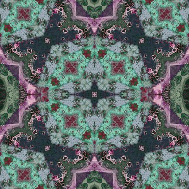 Kusursuz desenli soyut kare. Soyut arkaplan. Doku yaratıcı modern kaleydoskop