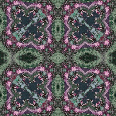 Kusursuz desenli soyut kare. Soyut arkaplan. Doku yaratıcı modern kaleydoskop