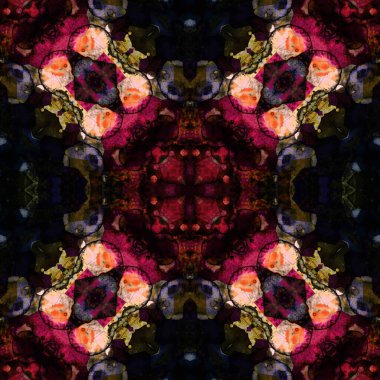 Kusursuz desenli soyut kare. Soyut arkaplan. Doku yaratıcı modern kaleydoskop