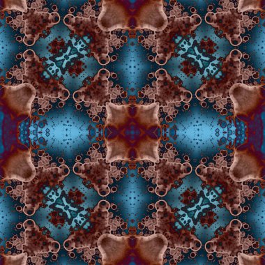 Kusursuz desenli soyut kare. Soyut arkaplan. Doku yaratıcı modern kaleydoskop