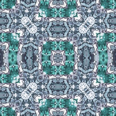 Kusursuz desenli soyut kare. Soyut arkaplan. Doku yaratıcı modern kaleydoskop