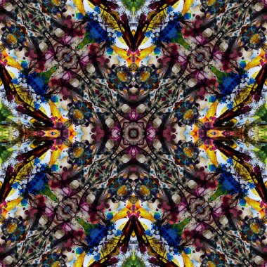 Kusursuz desenli soyut kare. Soyut arkaplan. Doku yaratıcı modern kaleydoskop