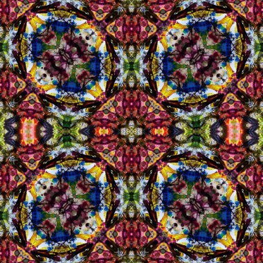 Kusursuz desenli soyut kare. Soyut arkaplan. Doku yaratıcı modern kaleydoskop