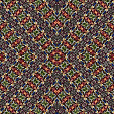 Kusursuz desenli soyut kare. Soyut arkaplan. Doku yaratıcı modern kaleydoskop