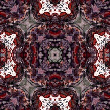 Kusursuz desenli soyut kare. Soyut arkaplan. Doku yaratıcı modern kaleydoskop