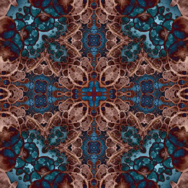 Kusursuz soyut kare deseni. Soyut arkaplan. Yaratıcı doku. Kaleydoskop sanatı