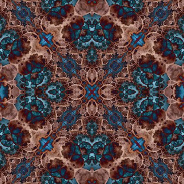 Kusursuz desenli soyut kare. Soyut arkaplan. Doku yaratıcı modern kaleydoskop