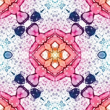 Kusursuz desenli soyut kare. Soyut arkaplan. Doku yaratıcı modern kaleydoskop