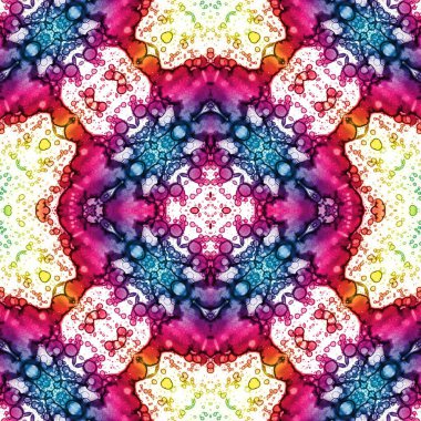 Kusursuz desenli soyut kare. Soyut arkaplan. Doku yaratıcı modern kaleydoskop