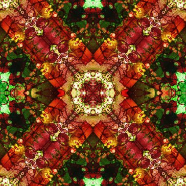 Kusursuz desenli soyut kare. Soyut arkaplan. Doku yaratıcı modern kaleydoskop