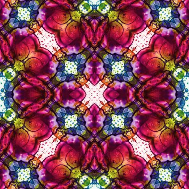 Kusursuz desenli soyut kare. Soyut arkaplan. Doku yaratıcı modern kaleydoskop