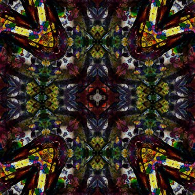 Kusursuz soyut kare deseni. Soyut arkaplan. Yaratıcı doku. Kaleydoskop sanatı