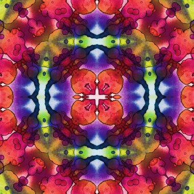 Kusursuz desenli soyut kare. Soyut arkaplan. Doku yaratıcı modern kaleydoskop