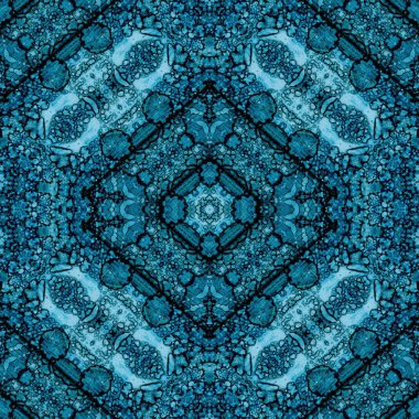 Kusursuz desenli soyut kare. Soyut arkaplan. Doku yaratıcı modern kaleydoskop
