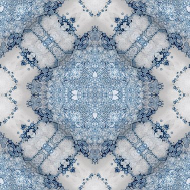 Kusursuz desenli soyut kare. Soyut arkaplan. Doku yaratıcı modern kaleydoskop