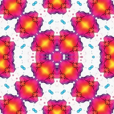 Kusursuz desenli soyut kare. Soyut arkaplan. Doku yaratıcı modern kaleydoskop