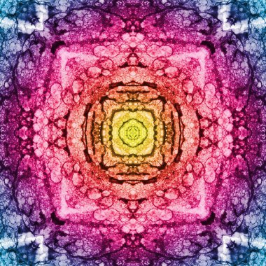 Kusursuz desenli soyut kare. Soyut arkaplan. Doku yaratıcı modern kaleydoskop