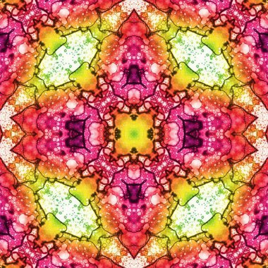 Kusursuz desenli soyut kare. Soyut arkaplan. Doku yaratıcı modern kaleydoskop