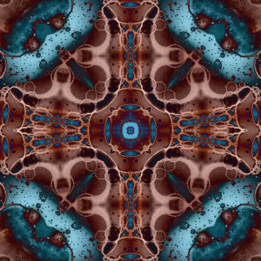 Kusursuz desenli soyut kare. Soyut arkaplan. Doku yaratıcı modern kaleydoskop