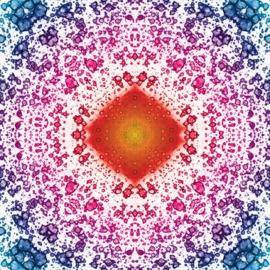 Kusursuz desenli soyut kare. Soyut arkaplan. Doku yaratıcı modern kaleydoskop