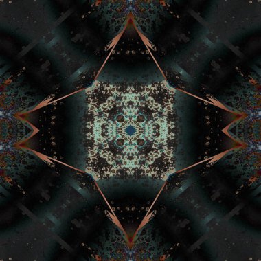 Kusursuz desenli soyut kare. Soyut arkaplan. Doku yaratıcı modern kaleydoskop