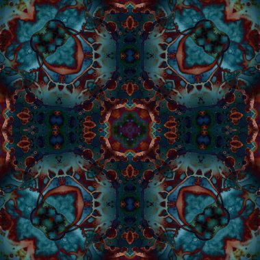 Kusursuz desenli soyut kare. Soyut arkaplan. Doku yaratıcı modern kaleydoskop