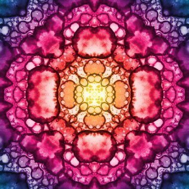 Kusursuz desenli soyut kare. Soyut arkaplan. Doku yaratıcı modern kaleydoskop